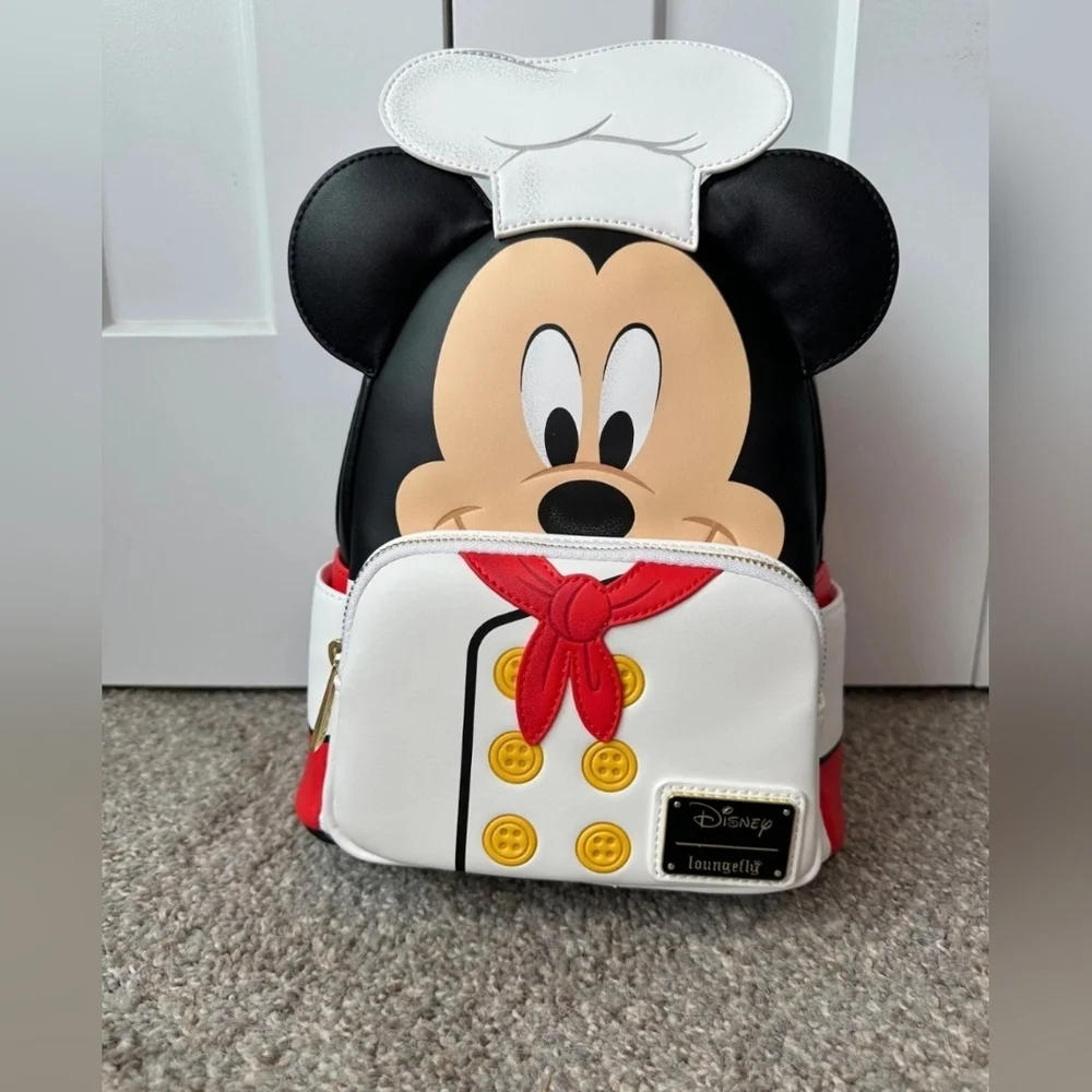 Loungefly Mickey Mouse Chef Backpack - Black, White, Red